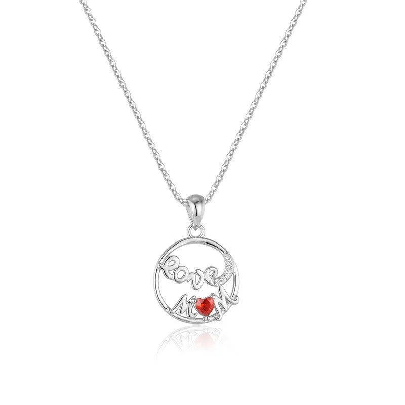 Collar Love Mom con Zirconias