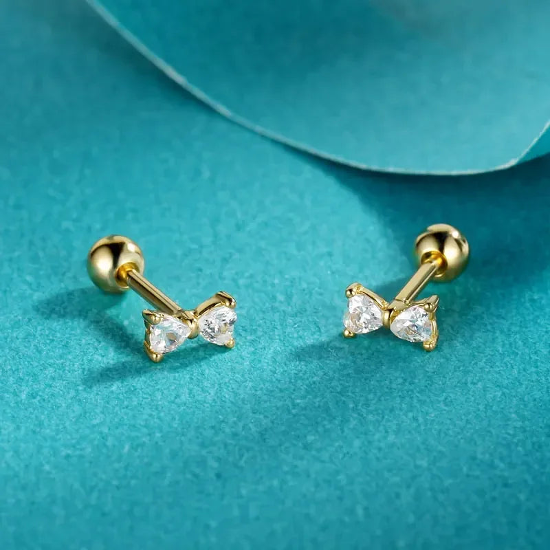 Aretes Moño con Zirconias