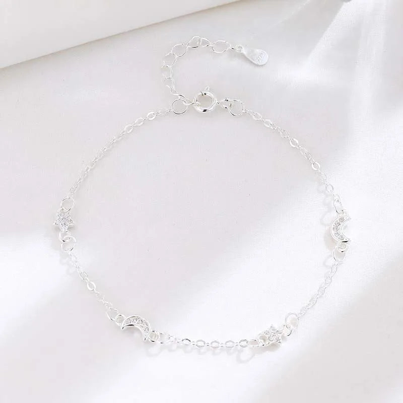 Pulsera Estrella y Luna Brillantes
