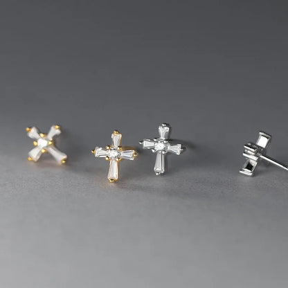 Aretes Cruz Brillante