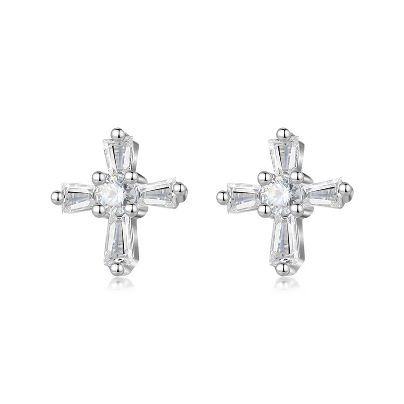 Aretes Cruz Brillante