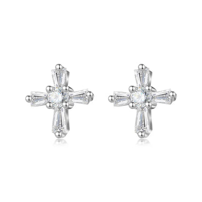 Aretes Cruz Brillante