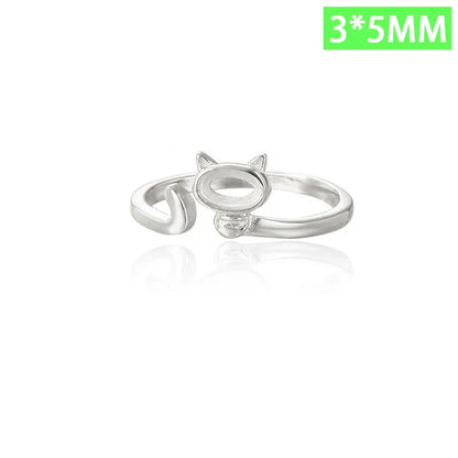 Base de Anillo Gatito para Piedra
