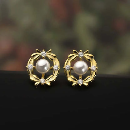 Aretes de Perla con Zirconias