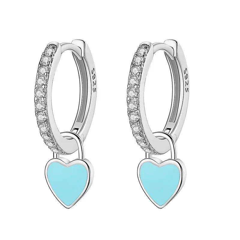 Arracadas con Corazón Esmaltado