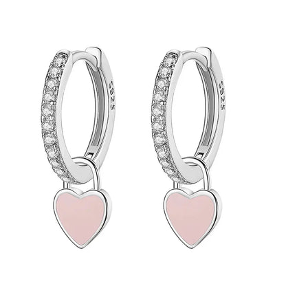 Arracadas con Corazón Esmaltado