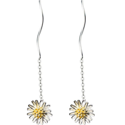 Aretes Largos Crisantemo