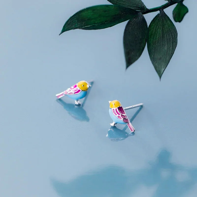 Aretes Pajaritos de Colores
