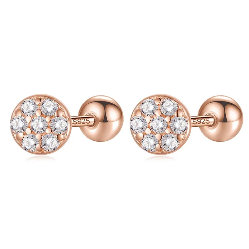 Aretes Triángulo o Círculo con Zirconia