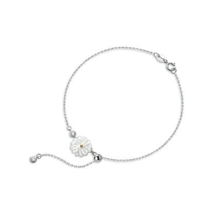 Pulsera Margaritas Blancas con Zirconias