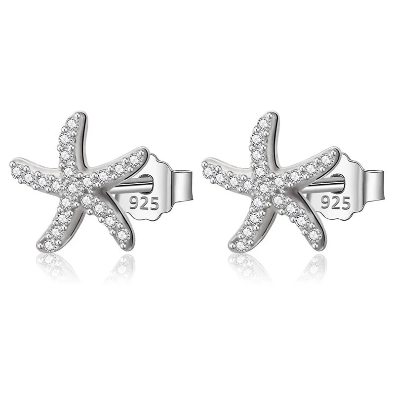 Aretes Estrella de Mar Delicada con Zirconias