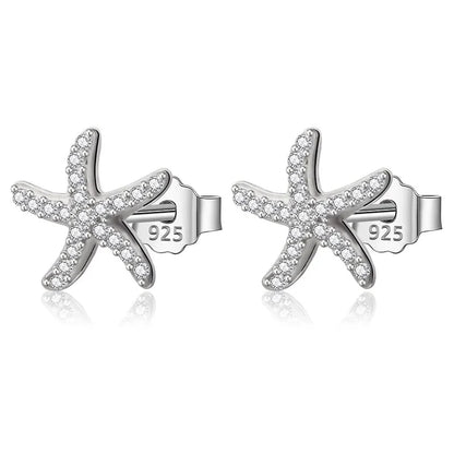 Aretes Estrella de Mar Delicada con Zirconias