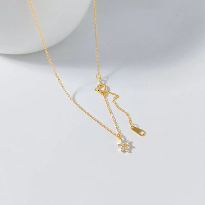 Collar Flor con Zirconias