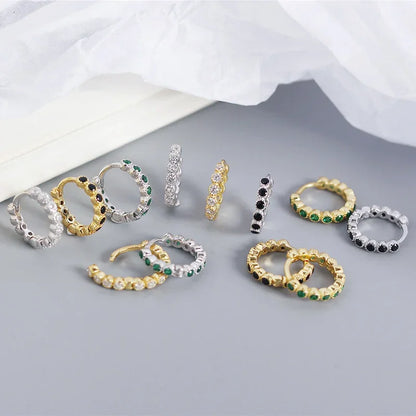 Arracadas Mini con Zirconias de Color