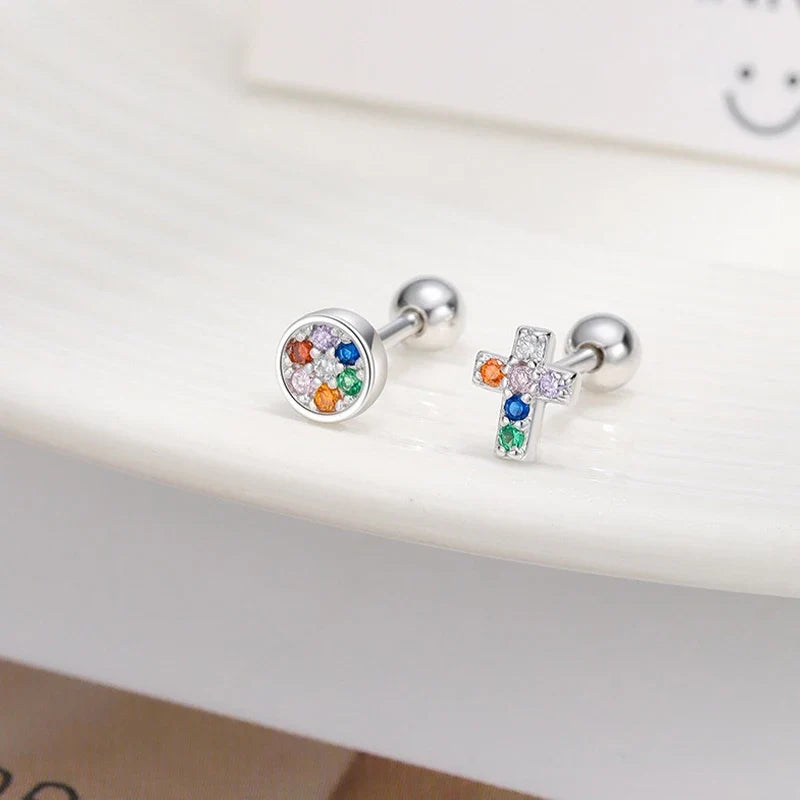 Aretes Cruz de Zirconias