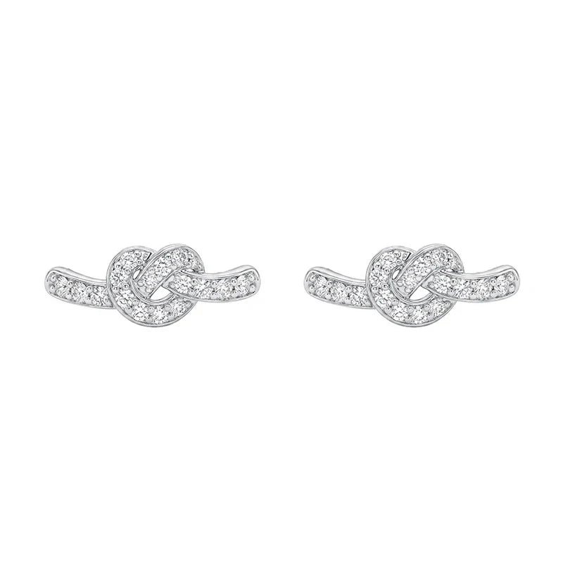 Aretes Nudo de Amor con Zirconia