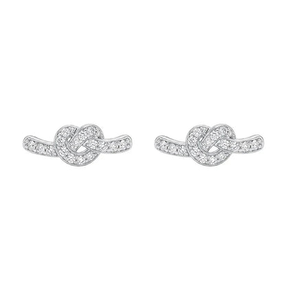 Aretes Nudo de Amor con Zirconia