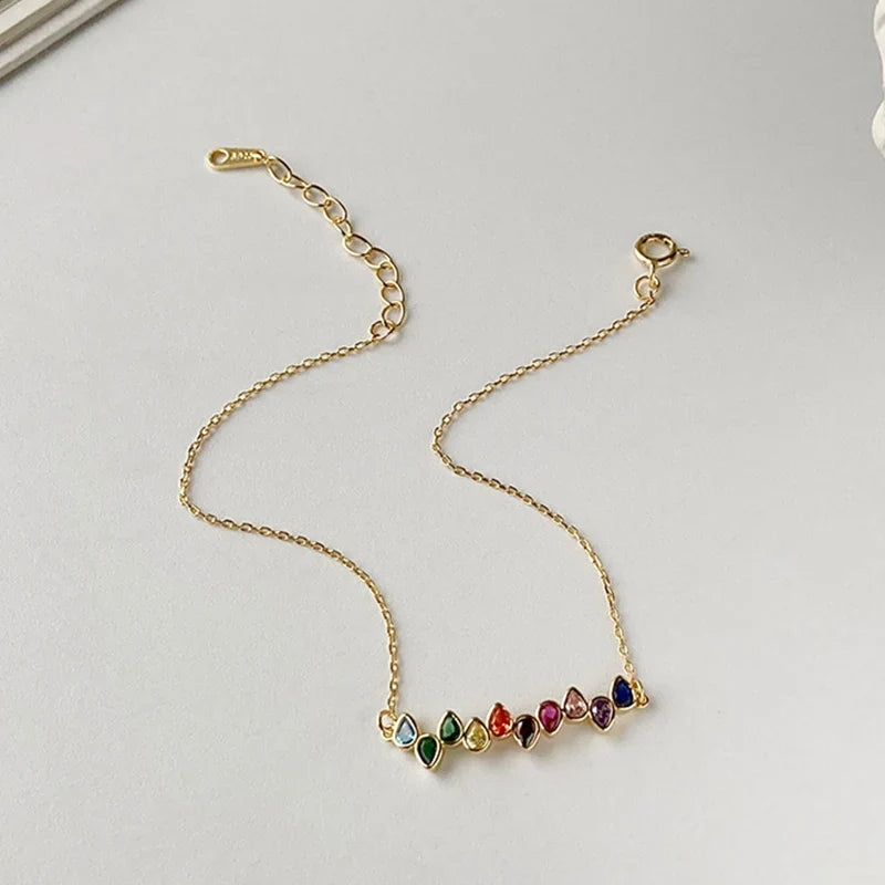 Pulsera Gotas con Zirconias de Colores