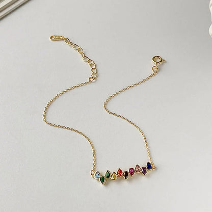 Pulsera Gotas con Zirconias de Colores