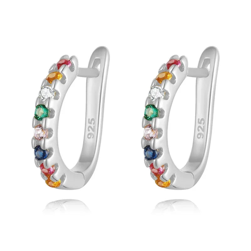 Arracadas Deslumbrantes en Blanco o Multicolor
