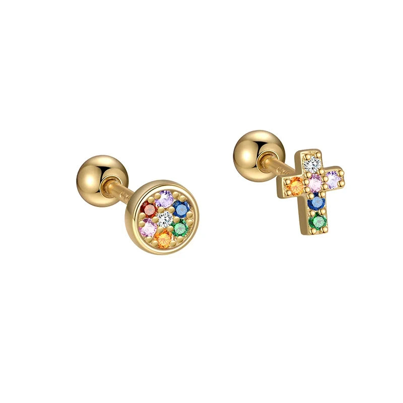 Aretes Cruz de Zirconias
