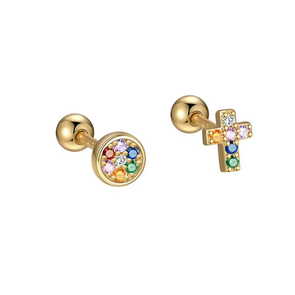 Aretes Cruz de Zirconias