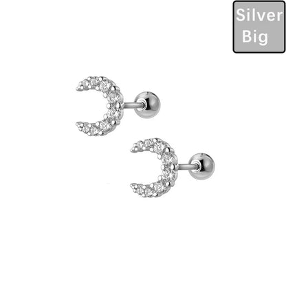 Aretes Luna Brillante