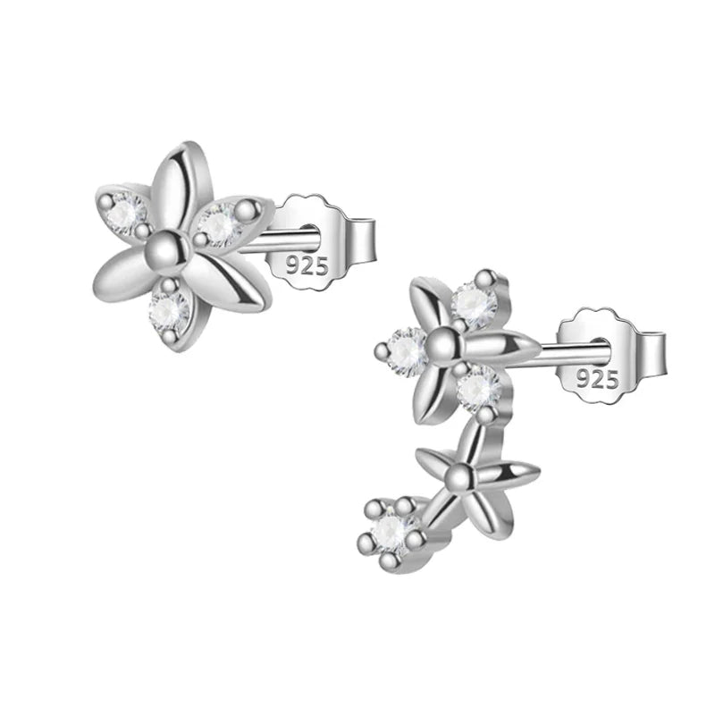 Aretes Asimétricos Flores