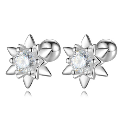 Aretes Estrella con Zirconia de Color