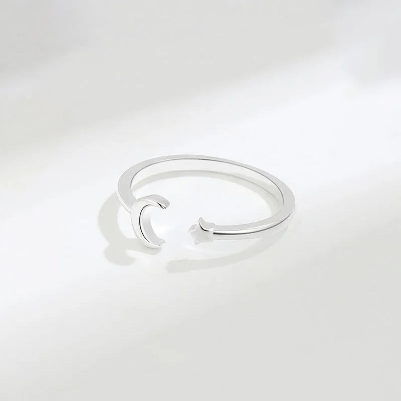 Anillo Luna y Estrella Ajustable
