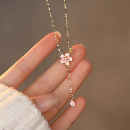 Collar Flor con Perla