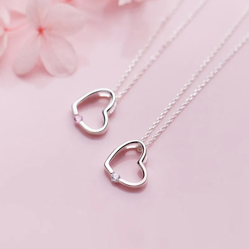 Collar Corazón Blanco o Rosa
