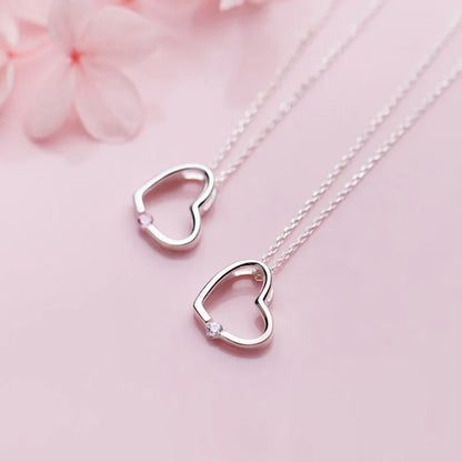 Collar Corazón Blanco o Rosa