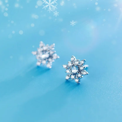 Aretes Copo de Nieve Pavé