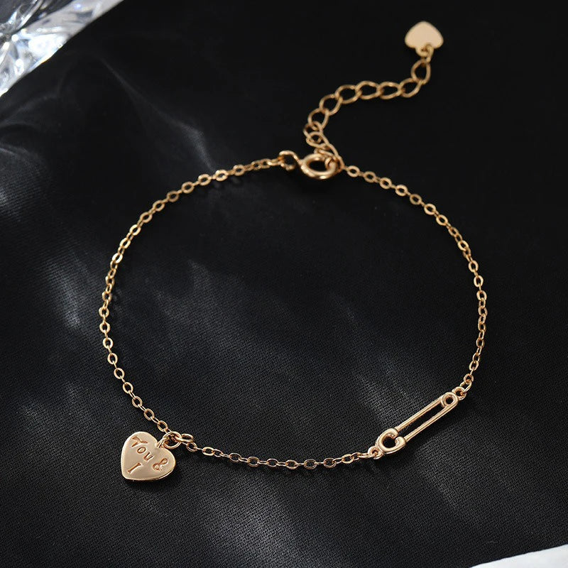Pulsera Cadena Clip con Corazón