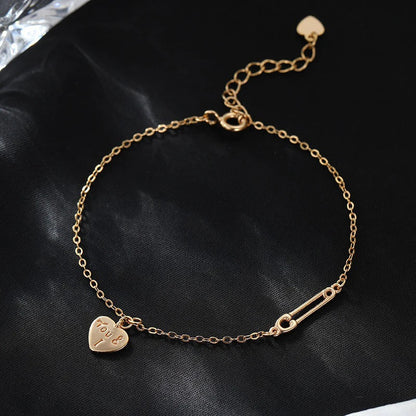 Pulsera Cadena Clip con Corazón