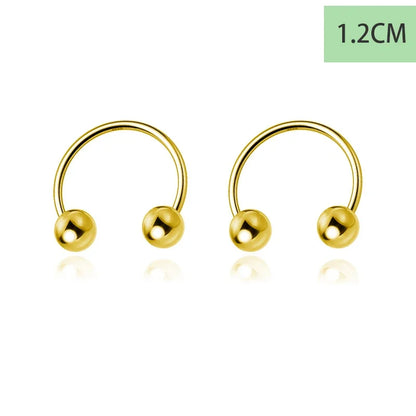 Aretes Bolitas Estilo Punk