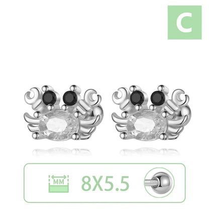 Aretes Serpiente, Cangrejo, Pez o Conejo