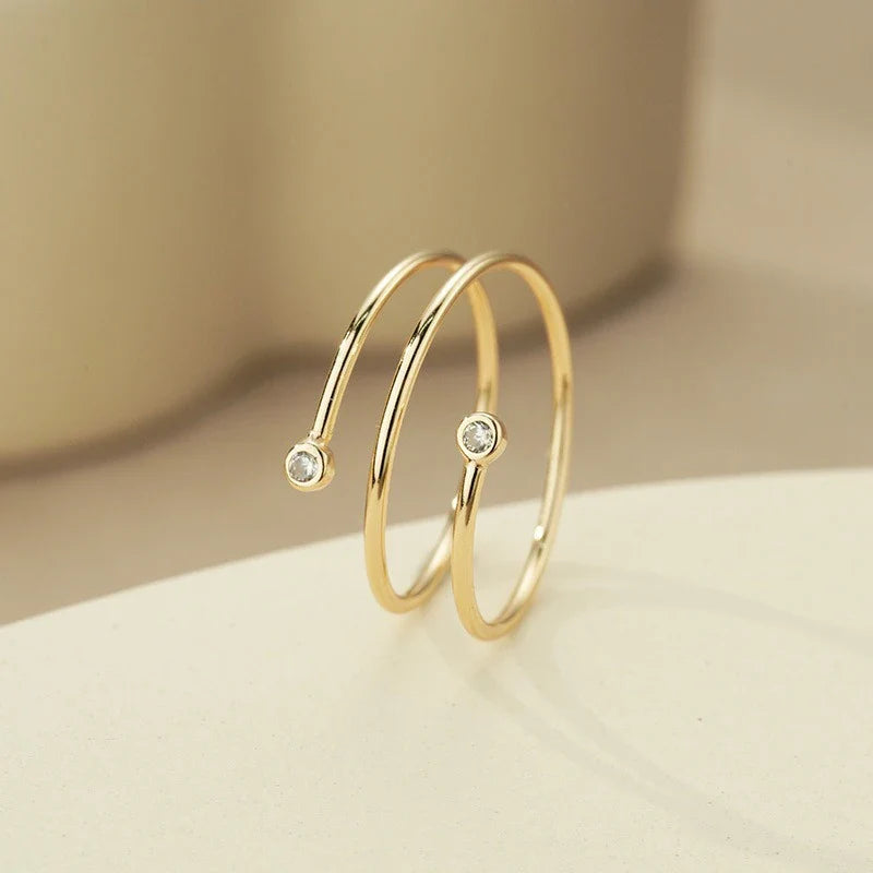 Anillo Abierto Envolvente de Tres Capas