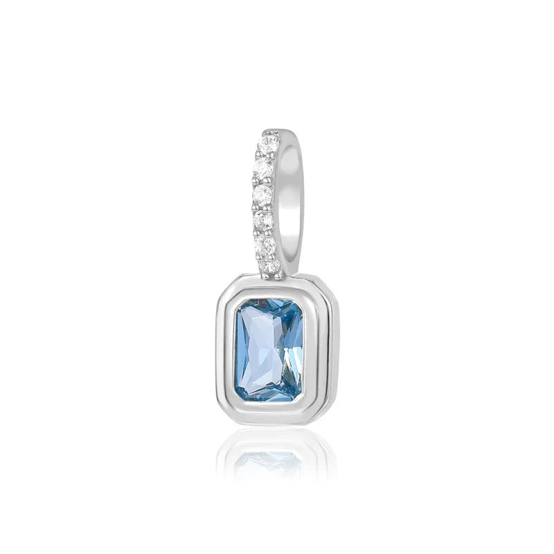 Dije Cuadrado con Zirconia de Color