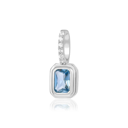 Dije Cuadrado con Zirconia de Color