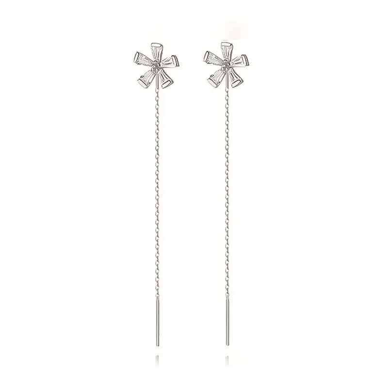 Aretes de Hilo Flor Romántica