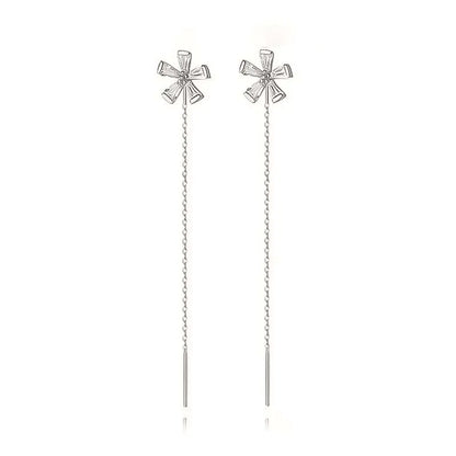 Aretes de Hilo Flor Romántica