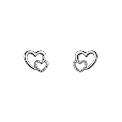 Aretes Botón Corazón