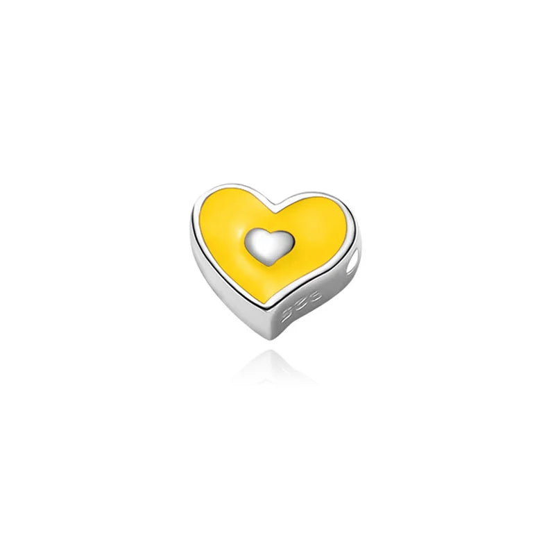 Dije Corazón Amarillo, Rosa, Rojo, Azul o Negro