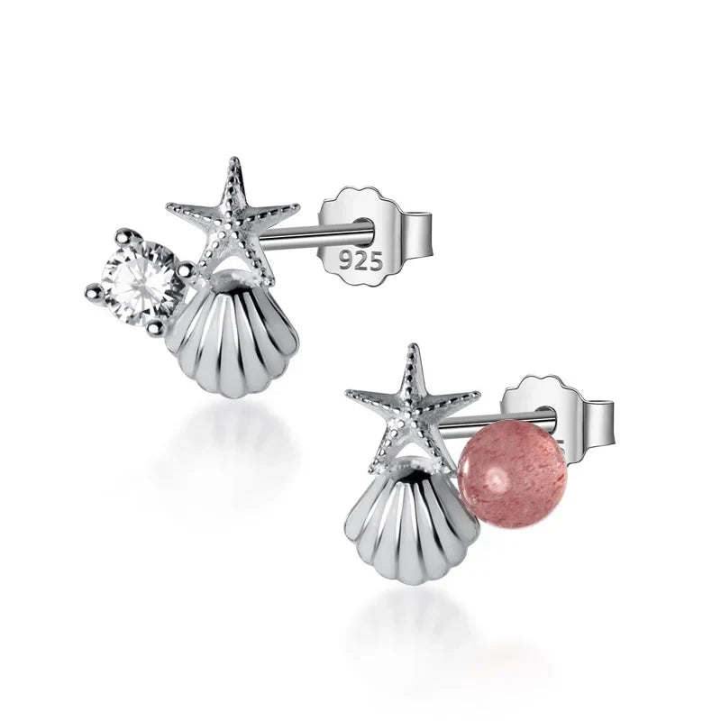 Aretes Asimétricos Estrella de Mar y Concha