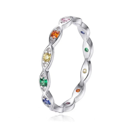 Anillo Multicolor de Zirconias
