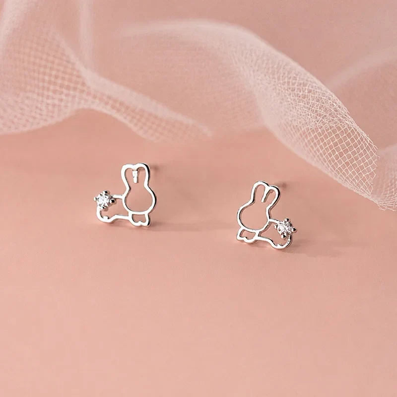 Aretes Conejito con Zirconias