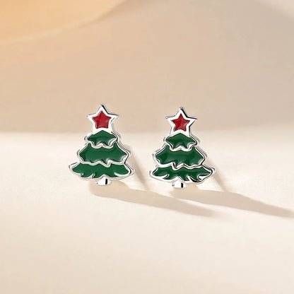 Aretes Navideños Reno, Árbol y Santa