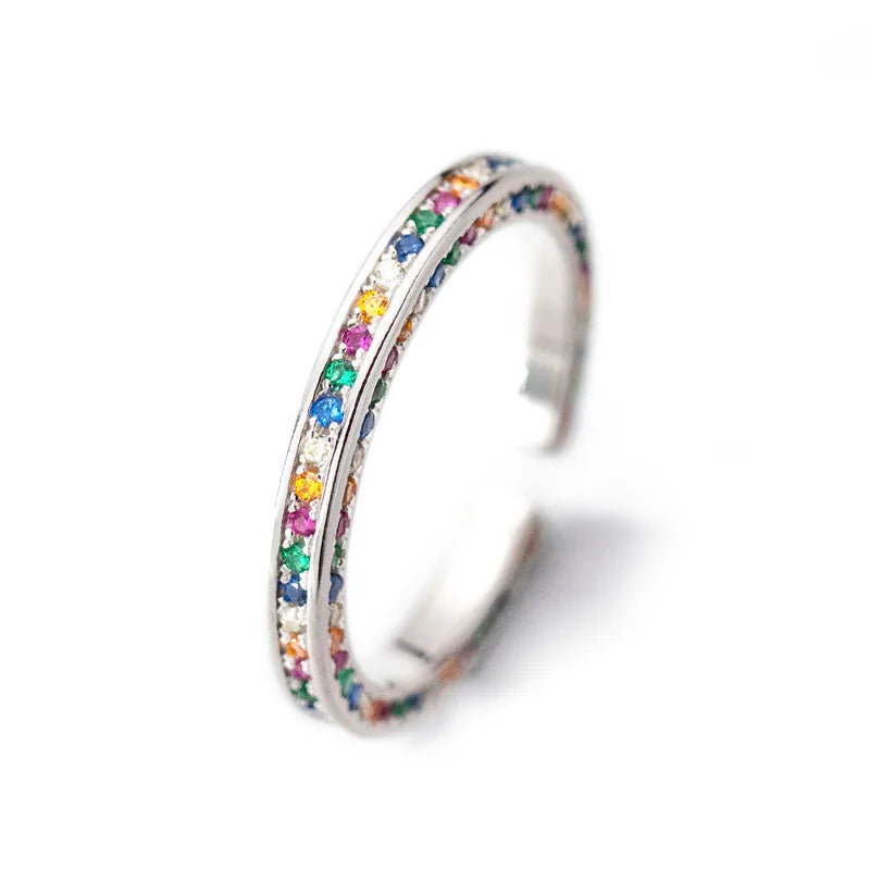 Arracadas, Anillo o Collar con Zirconias de Colores